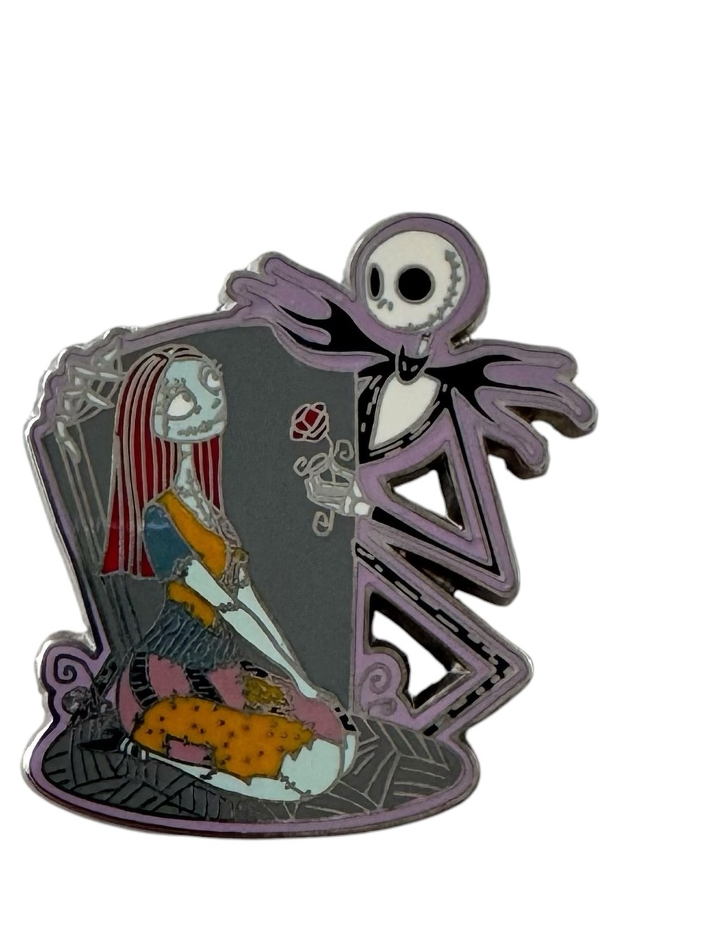 Disney Pin Nightmare Before Christmas Jack Skellington and Sally Grave LE 1000